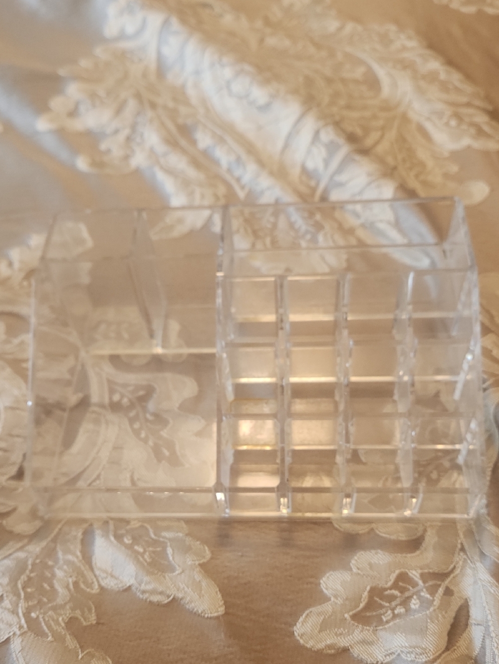 Clear Acrylic Makeup Organizer with Multiple Compartments